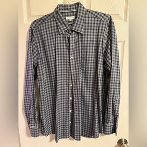 Peter Millar Soft Button-Down Shirt, Gray/Blue/Green, XL, EUC
